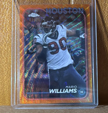 Topps Chrome Mario Williams Orange Wave Refractor #84 Texans 02/25