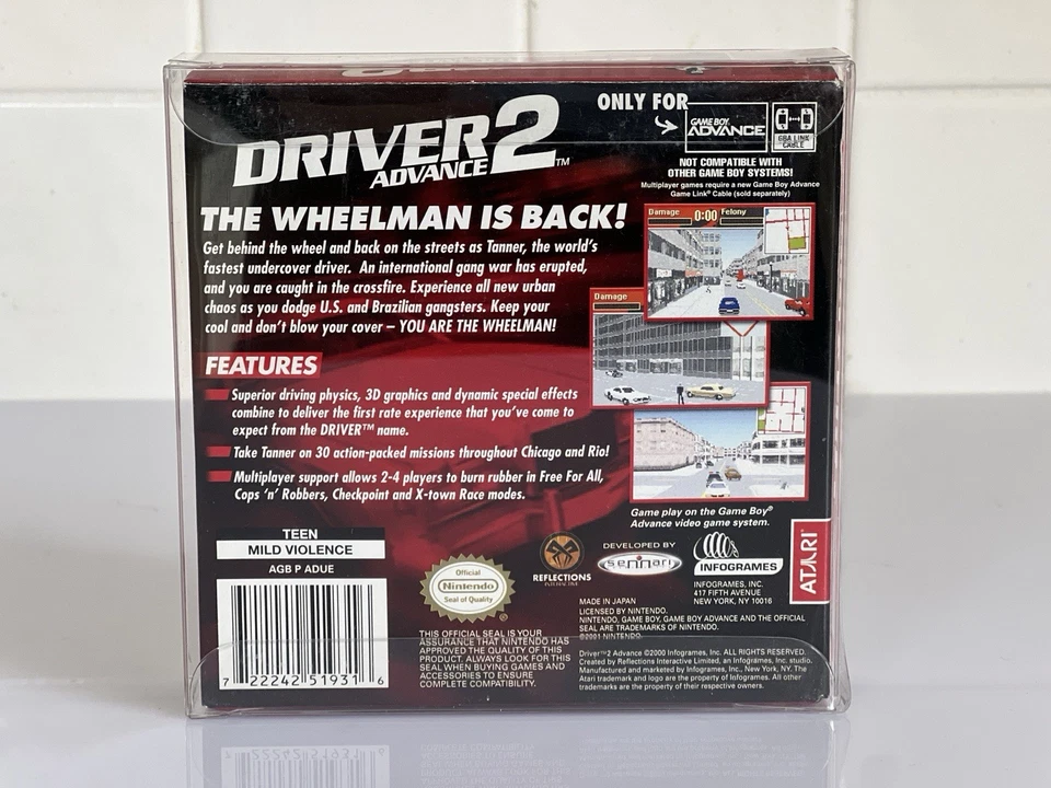Driver 2 (2000) Nintendo Game Boy Advance GBA Complete Infogrames - Image 3 of 4