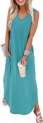 sampeel summer maxi dress SAMPEEL Summer Dresses Maxi Dress Vacation Beach Sundresses 2025 with  Pockets