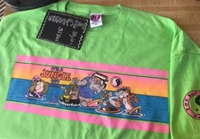 80's T&C Surf Designs T-shirt Men's X Large Neon Green