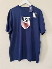 US Soccer T Shirt Pulisic 10 Adult, Size L, Navy Blue T-Shirt USMNT Football