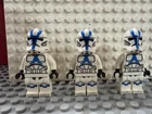 Lot Of 3! LEGO Star Wars The Clone Wars Minifigure - 501st Legion Clone Trooper