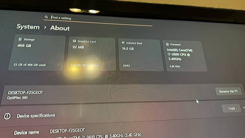 Dell Optiplex 390 Desktop i7-2600 500GB SSD 16GB RAM HDMI DVD - Picture 5 of 6