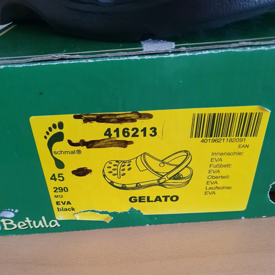 Birkenstock Betula Gelato Gr. 45 schwarz neu mit Karton Crogs Clogs - Bild 2 von 4