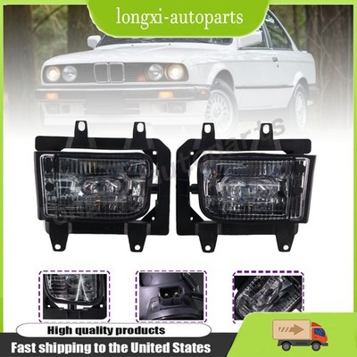 Pair Frt Bumper Fog Light Lamp For BMW E30 318i 325i 325e 1985-1988 LH RH