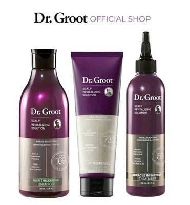 Dr. Groot Scalp Revitalizing Solution Hair Loss Shampoo & Treatment Set Biotin..