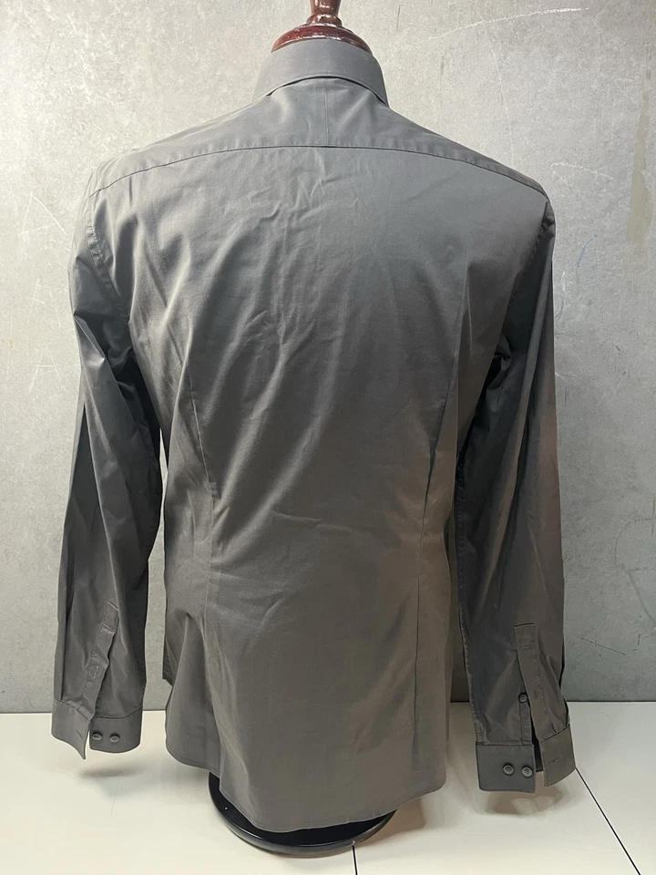 Tiger of Sweden Filbrodie Shirt Dark Gray Slim Size 16/ 41 - Image 4 of 4