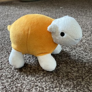 Juguete suave Baby Herdy naranja oveja raro y retirado excelente estado