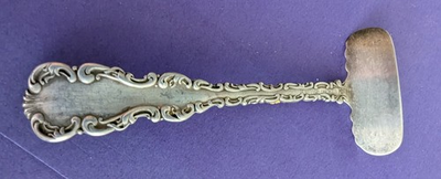 #ad Antique Whiting Louis XV Sterling Silver Baby Food Pusher 4 1 4quot; Engraved Nellie $69.99