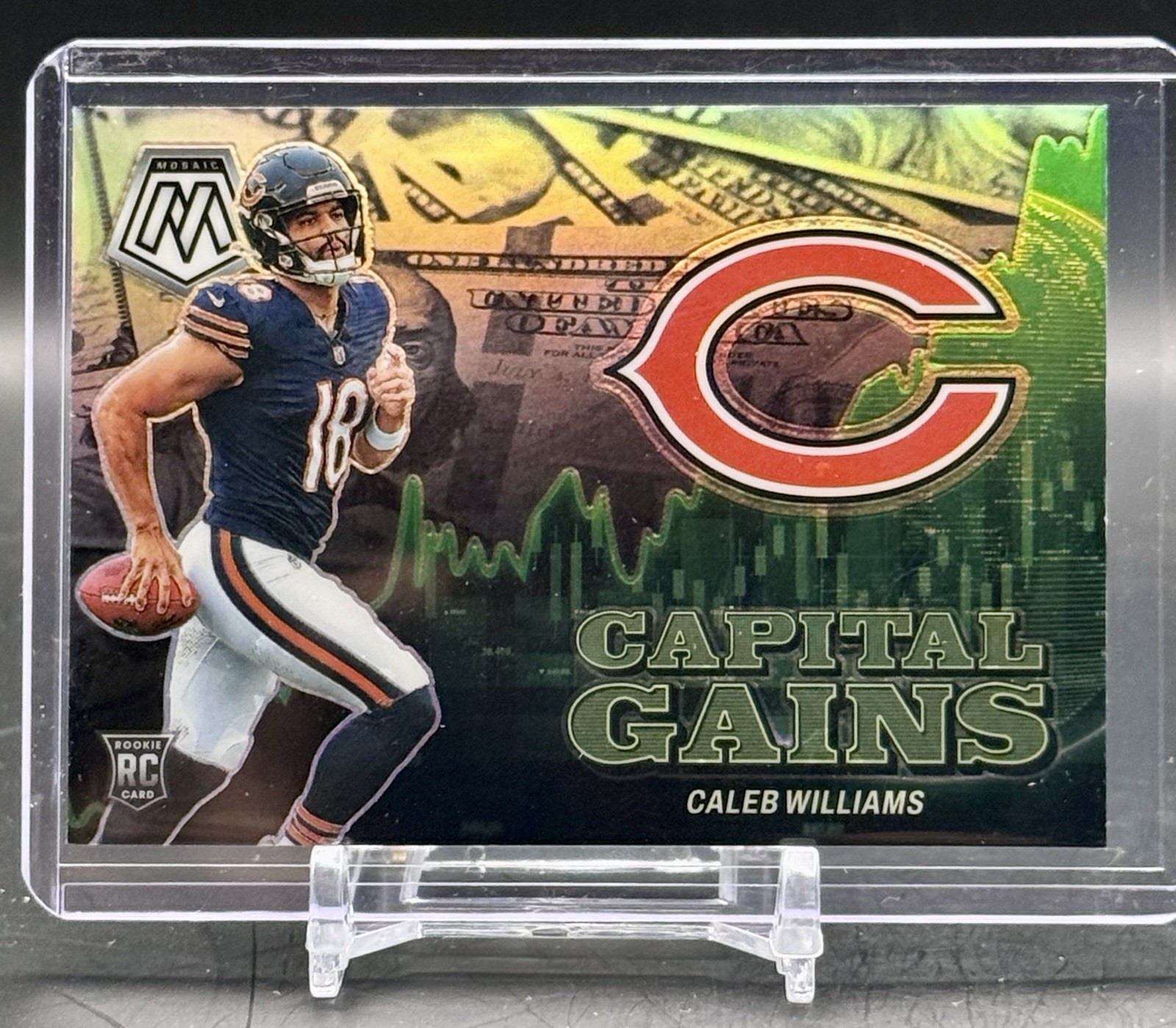 2024 Panini Mosaic - Capital Gains Caleb Williams #2 Silver Prizm (RC)