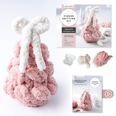 Super Simple Finger Knitting Kit Sugarplum Christmas Tree by Benedict