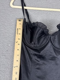 Victoria's Secret 36C Sexy Little Things Babydoll W Garter Belt Black