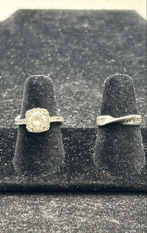 925 Sterling Silver Fine Jewelry Cocktail And Band Rings 5.27 Grams Lot Of 2