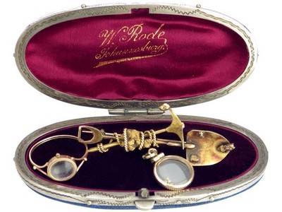 Johannesburg 1880 Goldgräber Schmuckset 15K/585 Brosche Ring Medaillon!