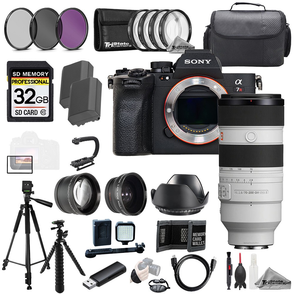 Sony a7R V + FE 70-200mm f/2.8 GM OSS II Lens +32GB+Ext Bat+9 PC