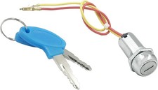 2-Wire Ignition Switch with 2 Keys 12V Rotary Panel Mount for Scooters & Bikes