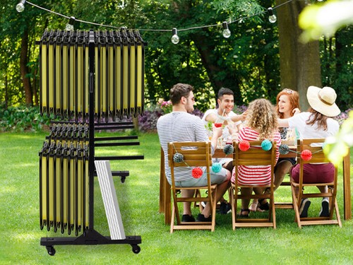 Carro de mesa y silla plegable Ginkman, capacidad 400/800 libras para sillas 42/84 - Imagen 45 de 46