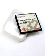 Canon Compactflash Memory Card FC-32M 32MB Camera 2004 Tested Working w/ Case