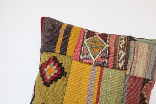 20x16 patchwork kilim pillows,Handmade pillow,Turkish Kilim pillow,lumbar pillow - Picture 10 of 13