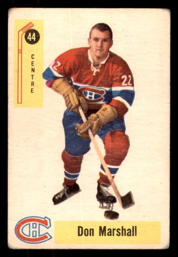 Don Marshall #44 1958 Parkhurst card