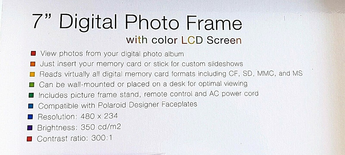 Polaroid Digital Picture Frame 7