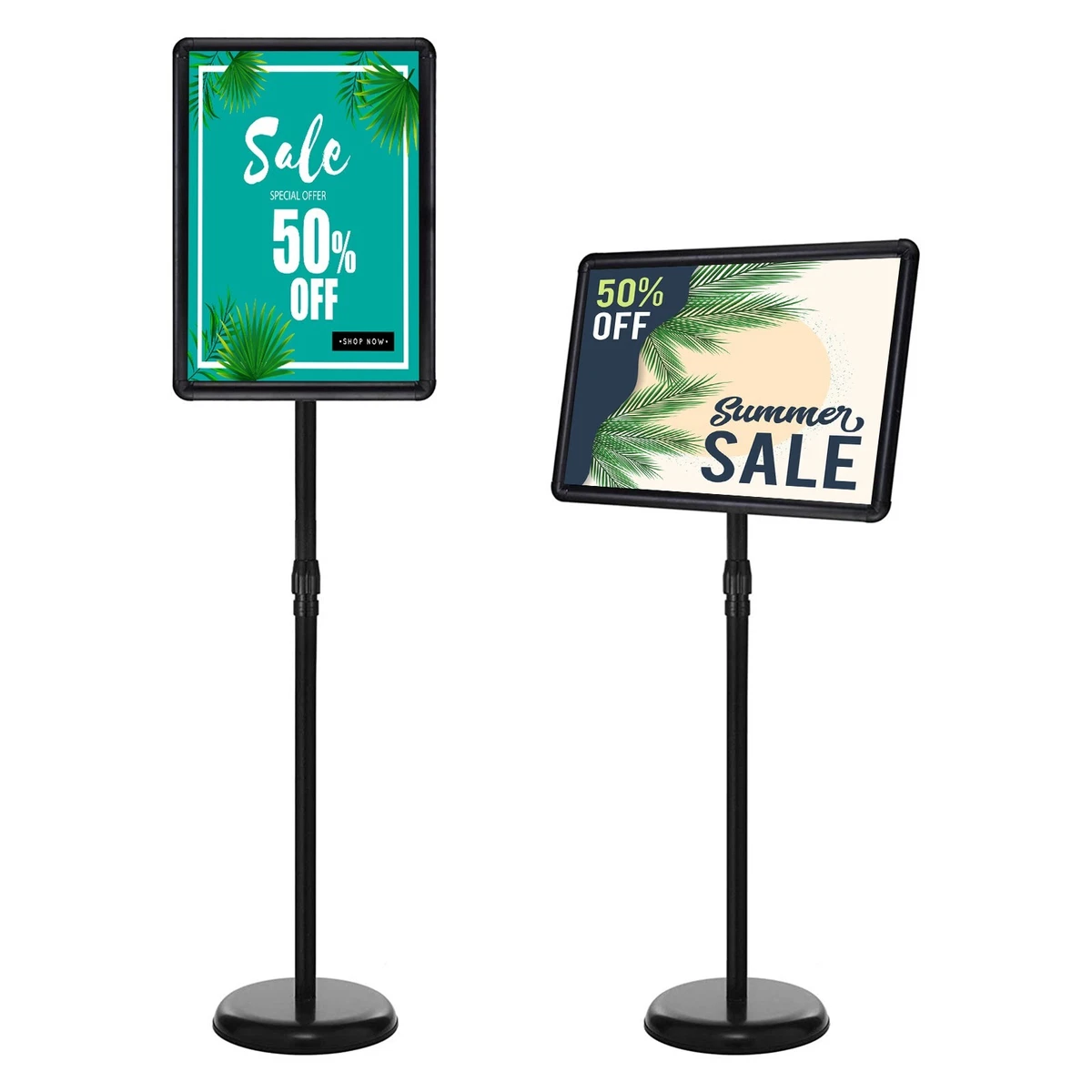 Adjustable Poster Sign Stand 11 x17 Heavy Duty Floor Standing Sign Holder