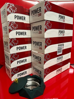 Power King Size 200 Filterhülsen 10 x 200  Zigarettenhülsen + Aschenbecher