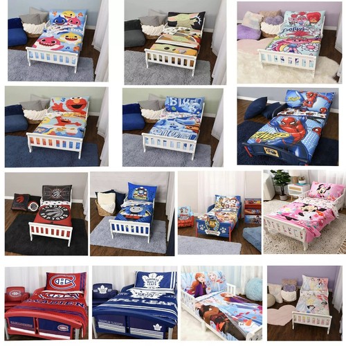 Toddler 3pcs Kids Bedding Set- Comforter, Fitted Sheet & Pillowcase -Multi-Color