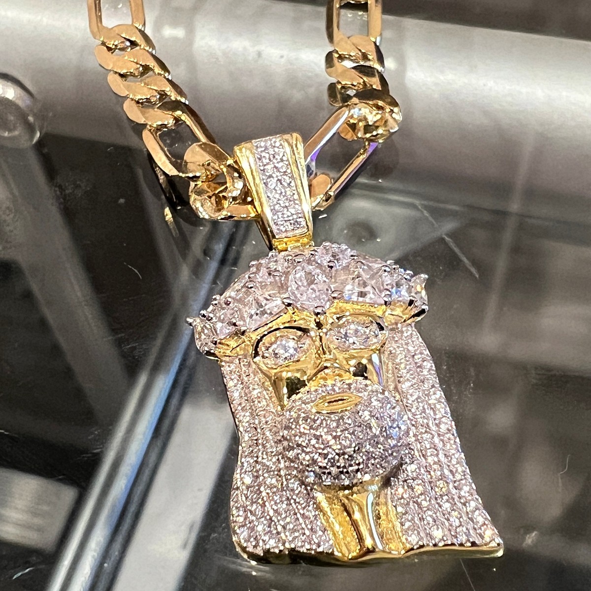 Pendentif Homme Argent Vieilli Croix Rocker
