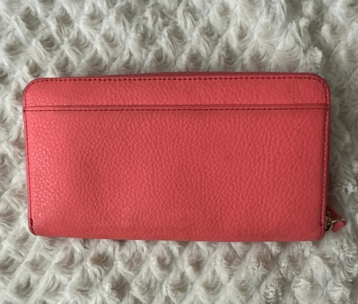 Kate Spade Leather Zip Around Wallet Pink Gem