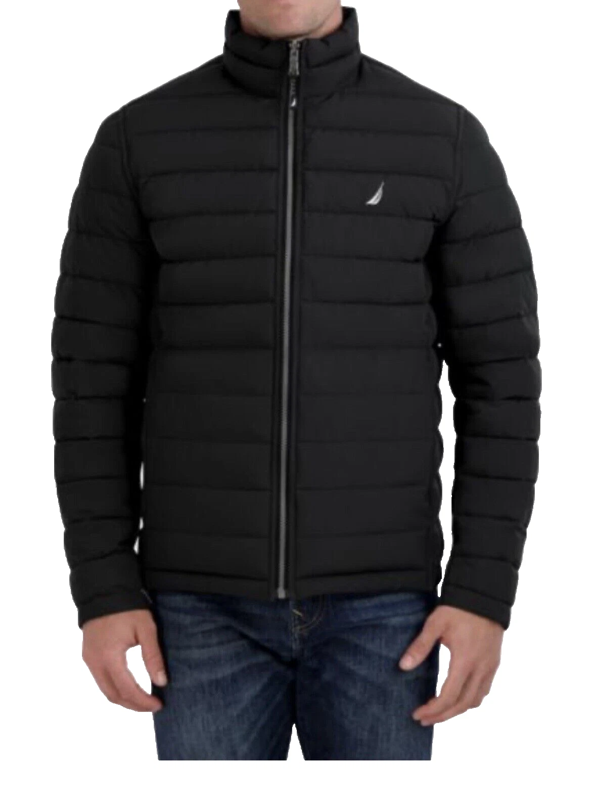 Nautica Men Quilted Puffer Jacket Water Resistant Size 2XL Black