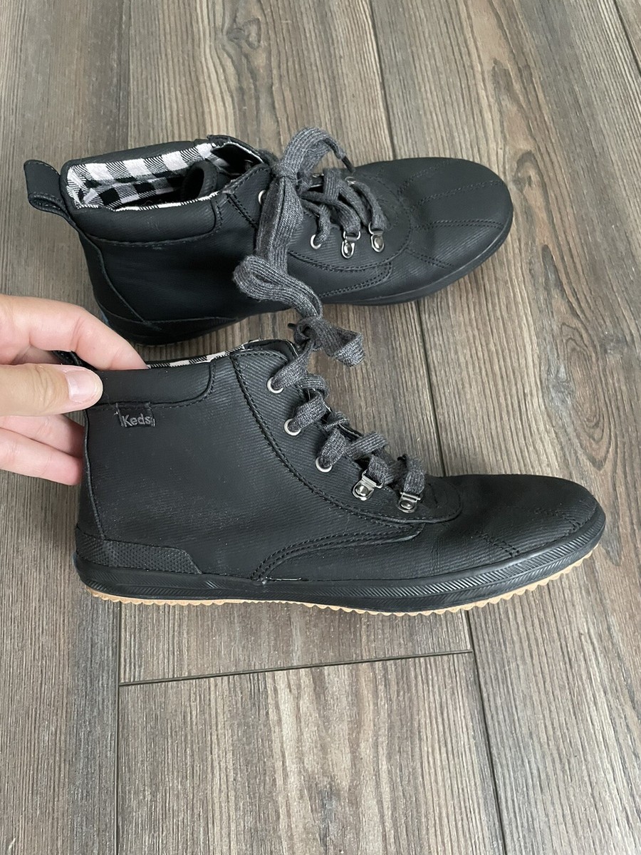 keds women shoes size 5m scout boots black canvas boots