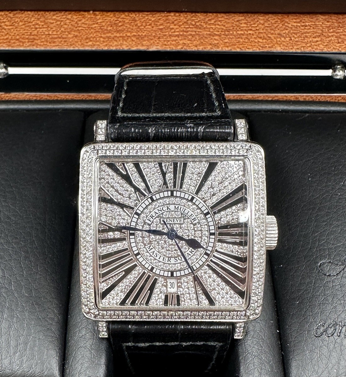 Franck Muller Men's Master Square Diamond Gold Watch 6000 H SC DT