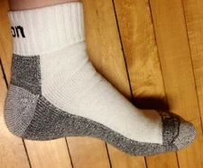 3 Pairs Mens White Snap On Tools Ankle Socks Large FREE Shipping to USA   New!