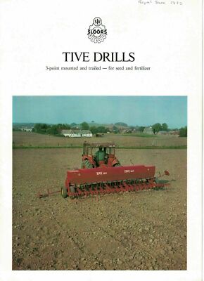Tive 3-Punkt Montage- & Schleppbohrer Vintage Broschüre/Broschüre 1970 6214F