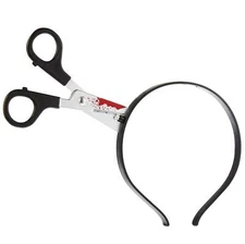 Hauntlook Scissors Stabbed in Head Illusion Office School Halloween Headband