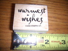 NEW STAMPIN-UP WARMEST WISHES 2002 RUBBER WOOD STAMP