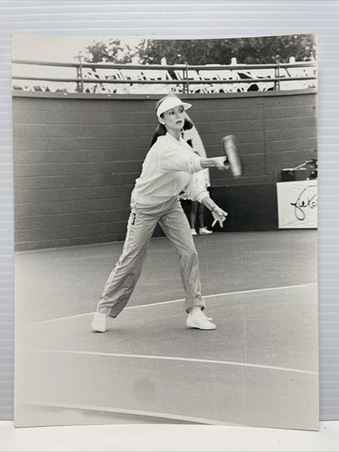 Victoria Principal at La Costa Tennis Club in CA (1984) B&W Publicity Photo
