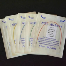 Dental Super Elastic Color Coated Niti Arch Wire Ovoid Red/Green/Blue/Yellow