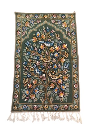 Wall Hanging Tapestry Wool Handmade Tree of Life Kashmir Rug, Wall Decor 