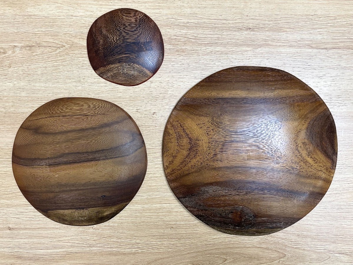 Hermes Wood Plate Set, 3-piece Set, Bordeaux, Wooden Tableware | eBay