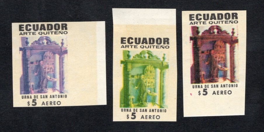 Honduras 1971 3 stamps Mi# painting imperf PROOF R MNH