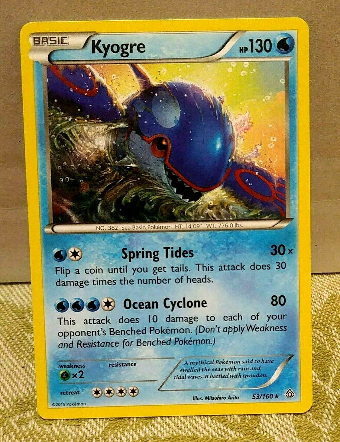 POKEMON Kyogre 53/160, XY Primal Clash, RARE, NM Condition