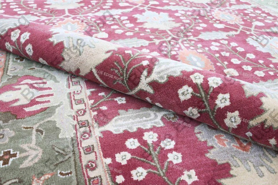 frenkline red Traditional Oriental Style Handmade Tufted 100% Woolen Area Rugs - Image 4 of 4