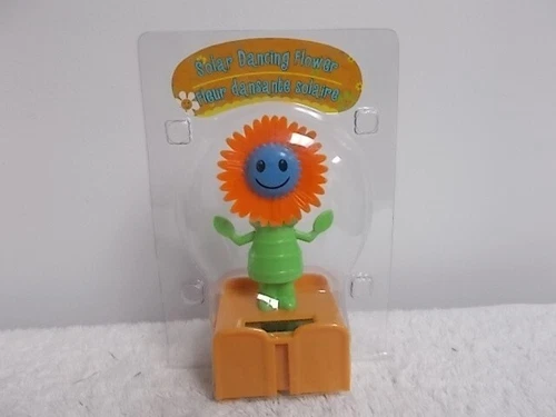 Solar Dancing Flower With Smiling Happy Face Decor New