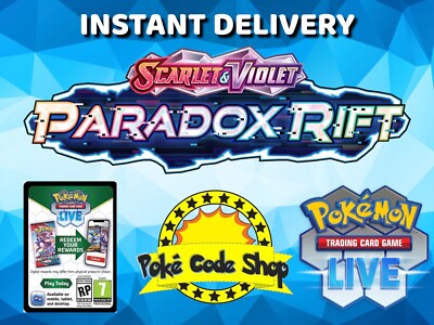 100 x PARADOX RIFT Live Pokemon Booster Codes Online INSTANT QR EMAIL DELIVERY