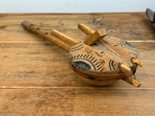 Kora Handcarved Indigenous West African String Instrument Elephant Folk Art