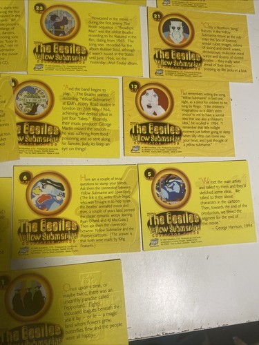 Beatles Yellow Submarine Standard Size Card Set 52 Cards Comic Images 1999 Read - Picture 15 of 17
