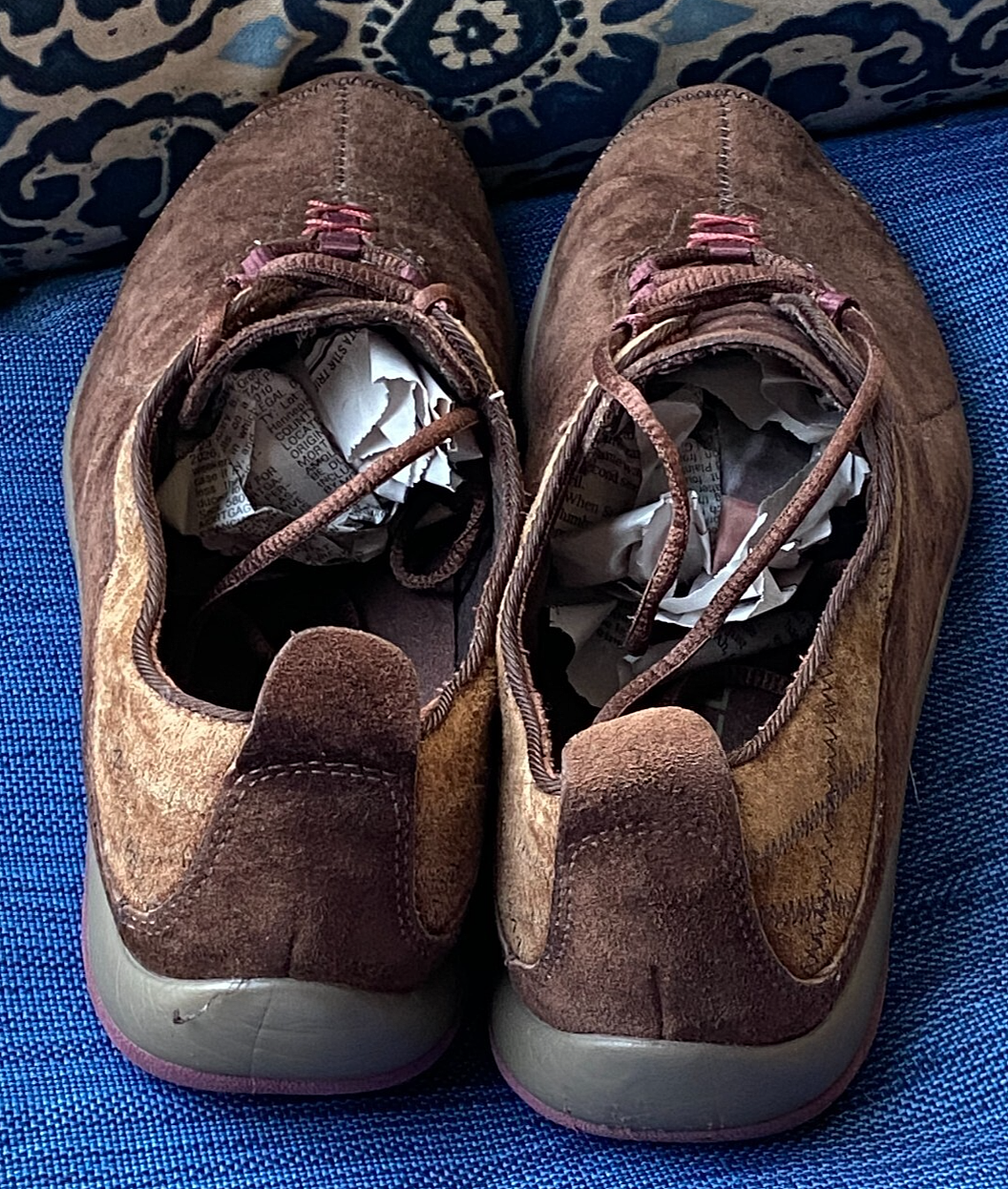 !WOW! Scarpe vintage donna taglia 8 MERRELL ellisse caffè chicco camoscio marrone