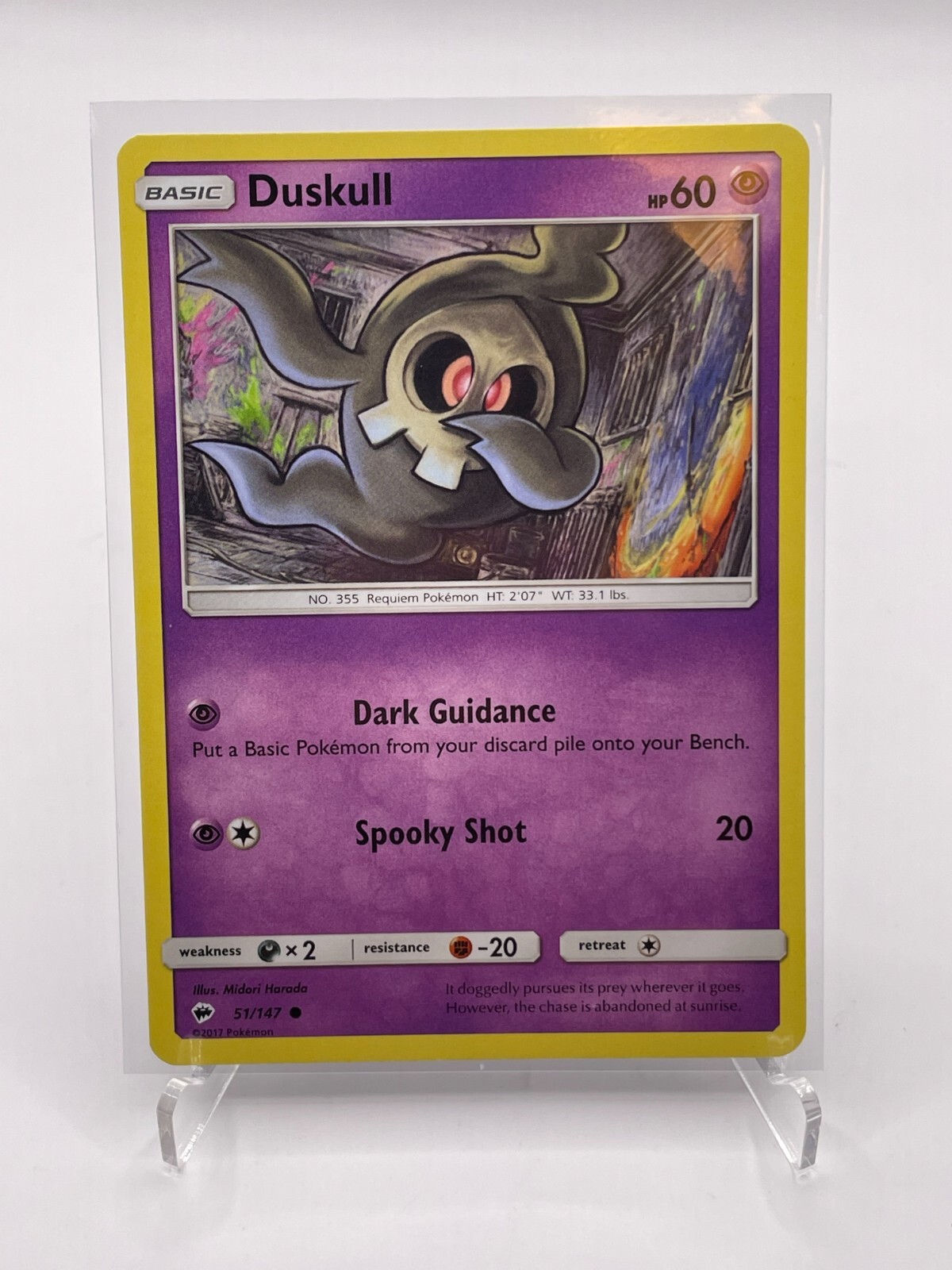 2017 DUSKULL Pokemon #51 Excellent